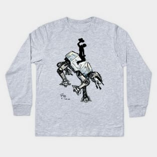 Planet Høth Let 'er BUCK! (prairie blackout) Kids Long Sleeve T-Shirt